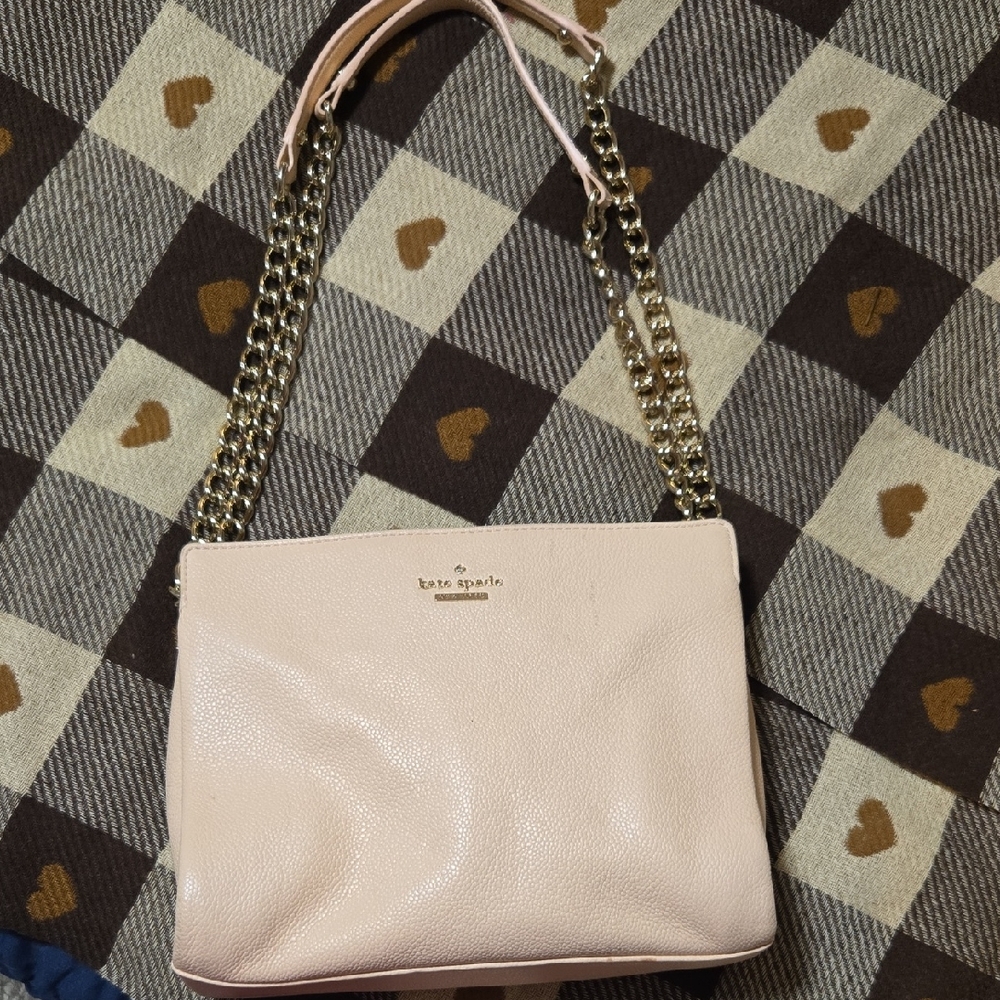 Kate Spade Blush Pink Shoulder Bag with Gold Chain